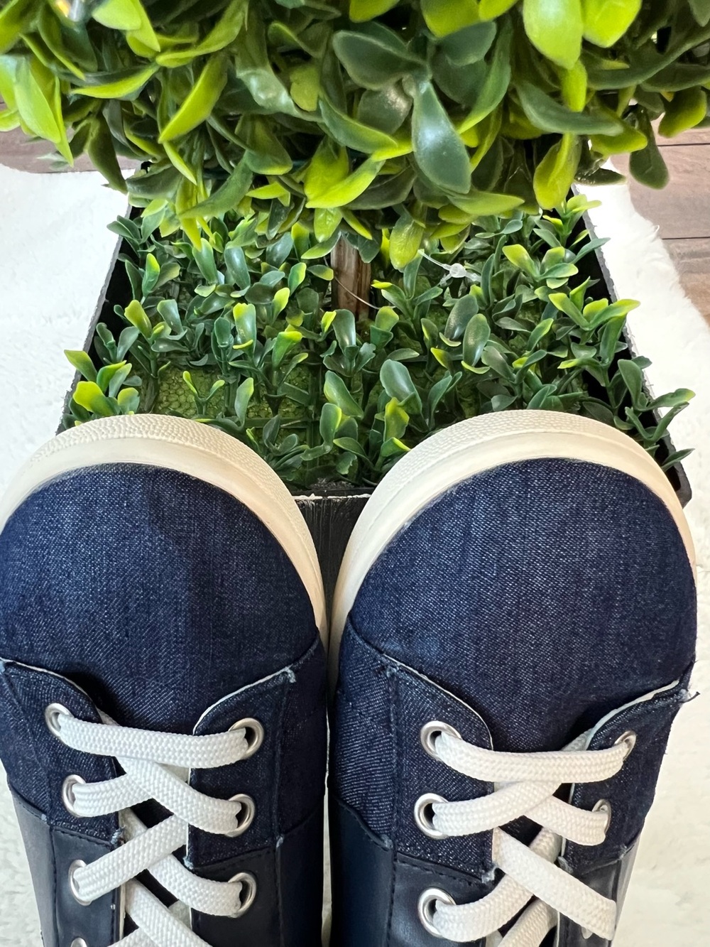 Sam Edelman Marquette Navy Denim Lace Up Sneakers Size 7.5 - Picture 10 of 12